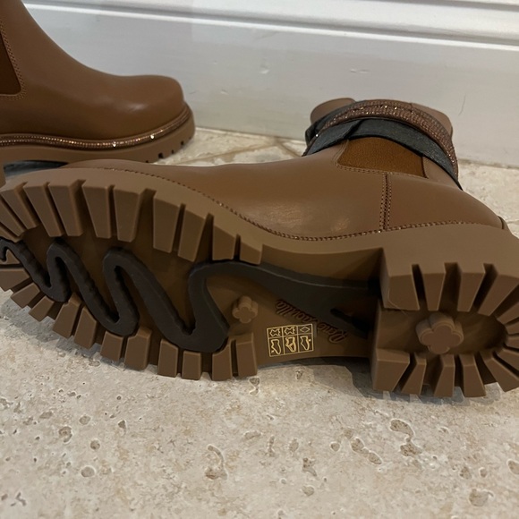 Rene Caovilla Cleo Crystal leather Chelsea boots - Picture 2 of 4